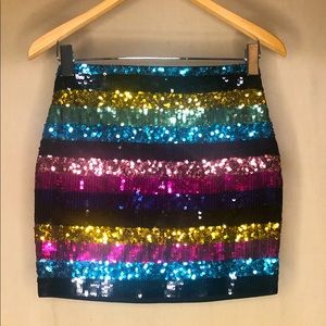 EXPRESS SHORT SEQUINED SKIRT